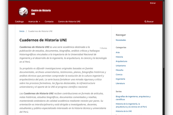 Thumbnail for Cuadernos de Historia UNI